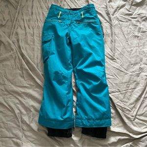 Obermeyer Girls Insulated Teal Ski Pants